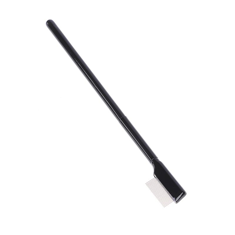 Расческа для ресниц с густой стальной иглой, портативная расческа для ресниц, одинарная щеточка для бровей