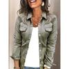 Женская повседневная джинсовая куртка однотонная, европейский и американский стиль, 2026
