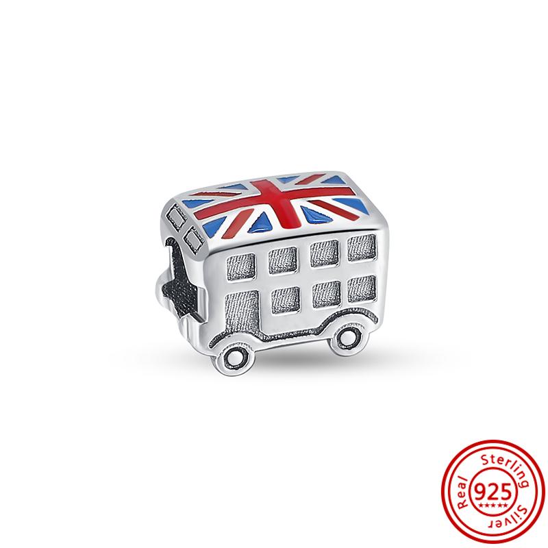 Твердые серебряные 925 пробы для автомобиля, самолета, ракеты, мотоцикла, велосипеда, поезда, парусника, подвески, бусины, подходят оригинальные подвески, браслет, ювелирные изделия