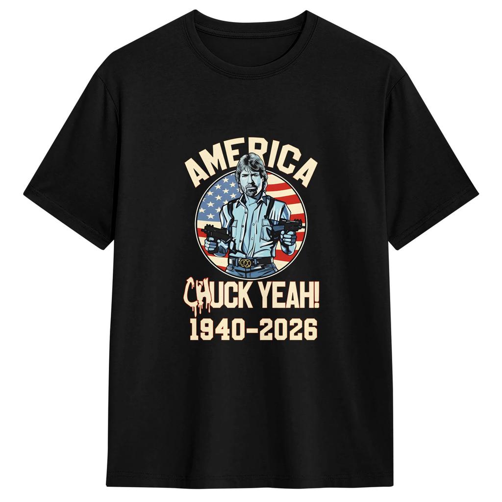 Unisex Women TShirt Chuck Norris T Shirts Harajuku  Beach Tee Shirt Y2K Basic Cotton Tops Plus Size