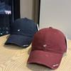 Korean version of ripped embroidery of peaked cap Korean women's versatile street face small pure cotton soft top sunshade baseball cap