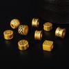 Gold Sand Men's Totem Tattoo Beads: Black Cool DIY Bracelet Accessories