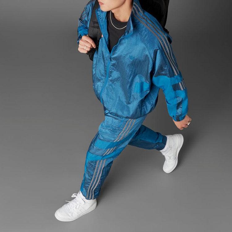 Adidas Синяя спортивная куртка на молнии с цветными блоками Originals Trefoil, версия 1, мужская верхняя одежда HD2240