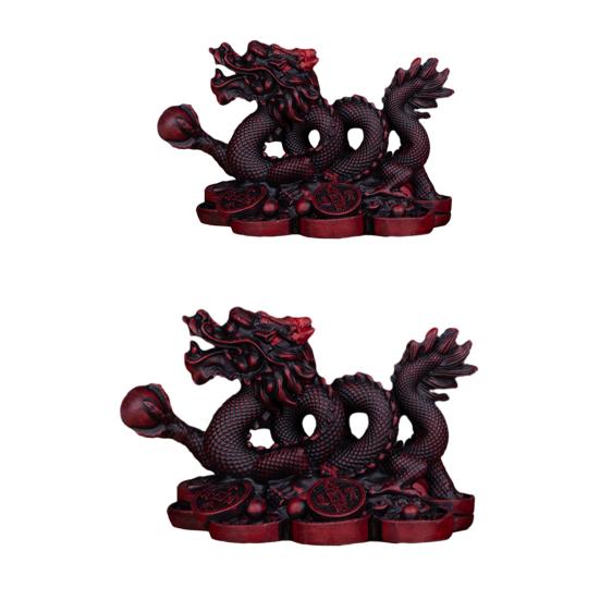 Орнамент Дракона 2024 Год Дракона привлекает богатство и удачу Статуя дракона по фэн-шуй Статуэтка китайского дракона Офисное украшение для дома