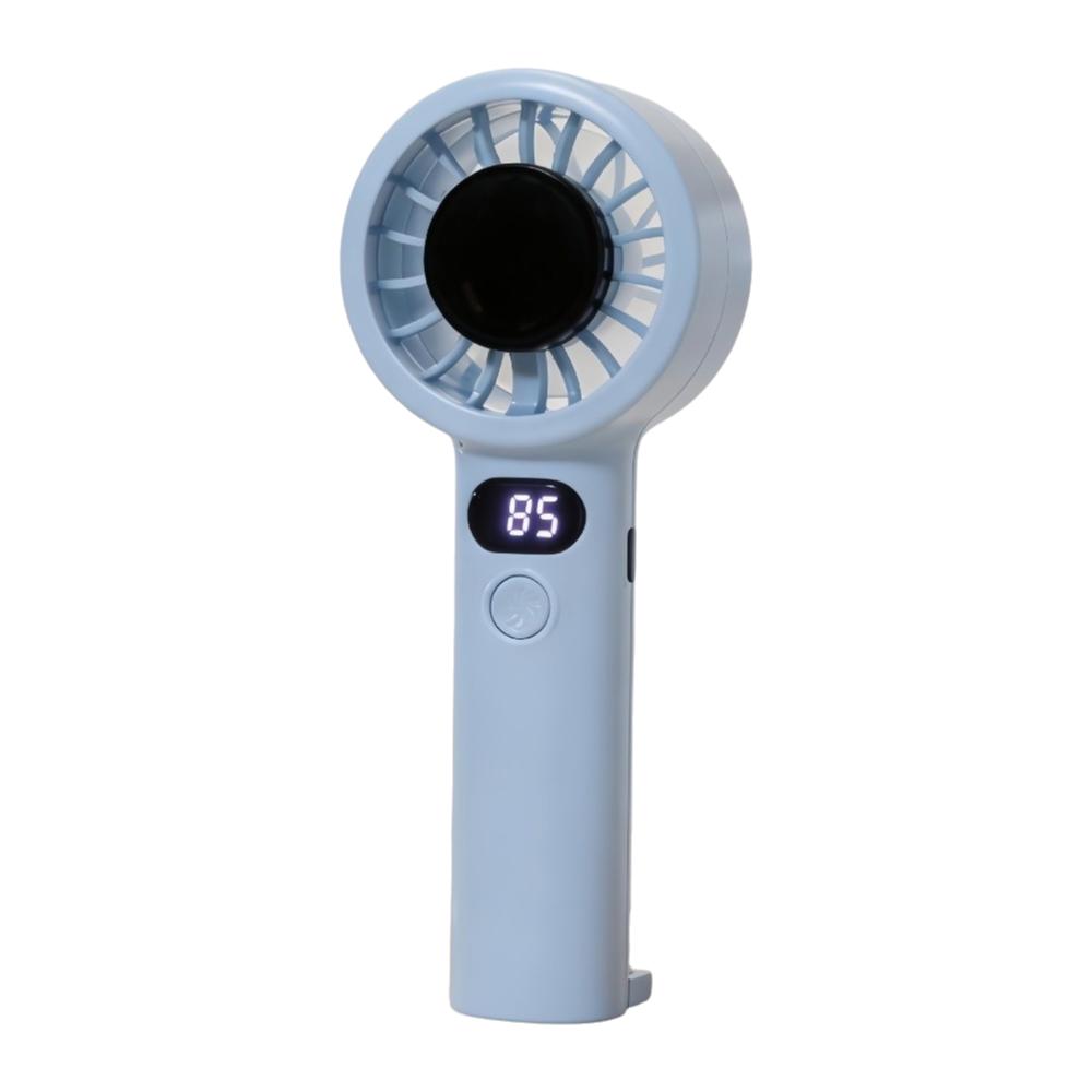 USB Rechargeable Electric Hand Fan with LED Display Highspeed Cooling Fan  Outdoor Travel