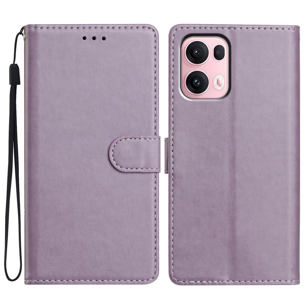 For Oppo Reno13 Pro 5G Leather Case Wallet Stand Phone Cover with Handy Strap