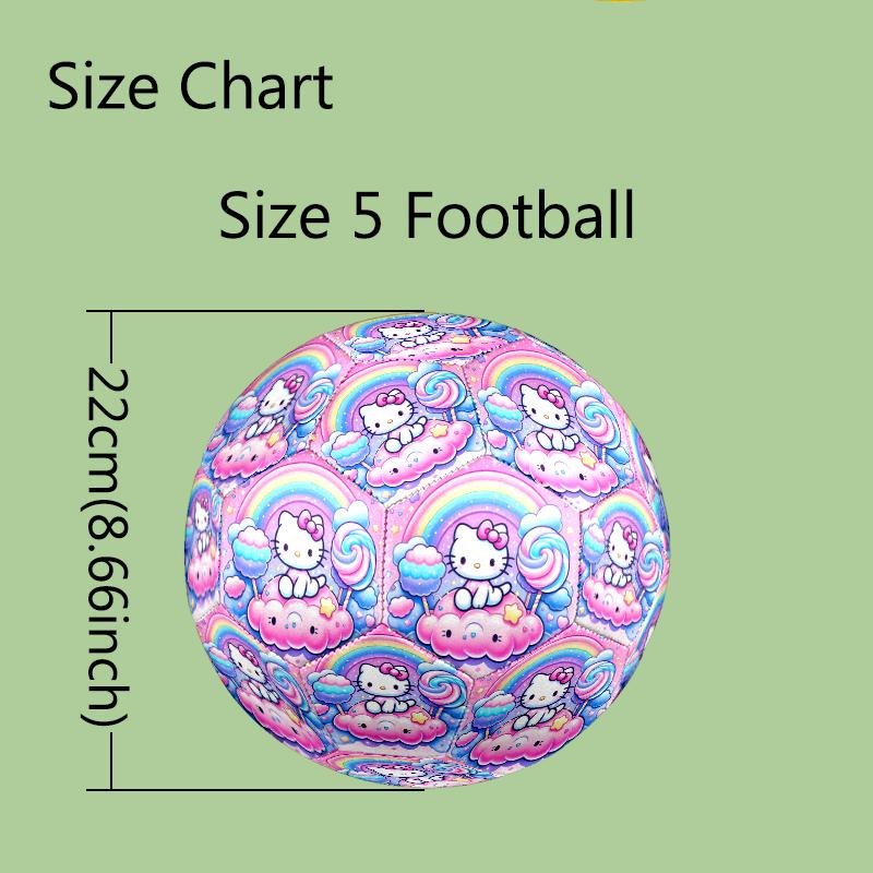 1pc Hello Kitty Size 5 Soccer Ball, Standard Sport Football Firm Stitching for Training And Match, Gentle on the Feet, Durable and Unique