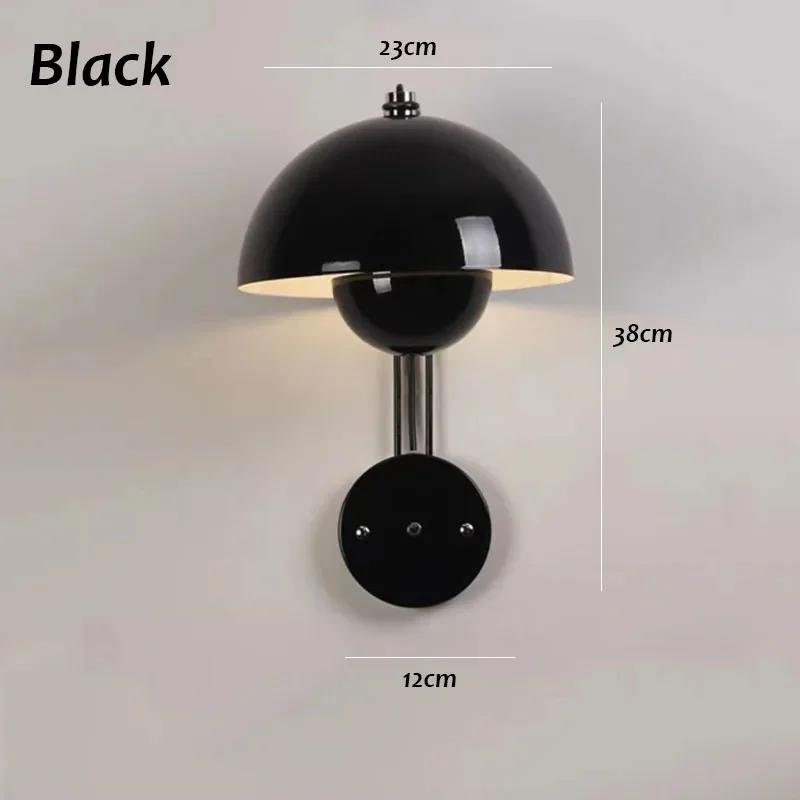 E27 Nordic Настенный светильник Светодиодный фонарик Прикроватные лампы Внутреннее освещение Грибные бра Креативный выключатель Macaron для гостиной