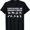 Подарок для нахлыстовой рыбалки Жизнь полна важных решений Смешная футболка