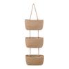3-Tier Woven Storage Basket Wall Mounted Basket for Organizing Living Room