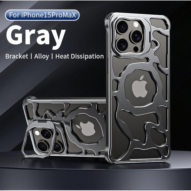 Metal Magnetic Phone Case IPhone 15 Pro Max 14 13 Heat Dissipation Hollow Design