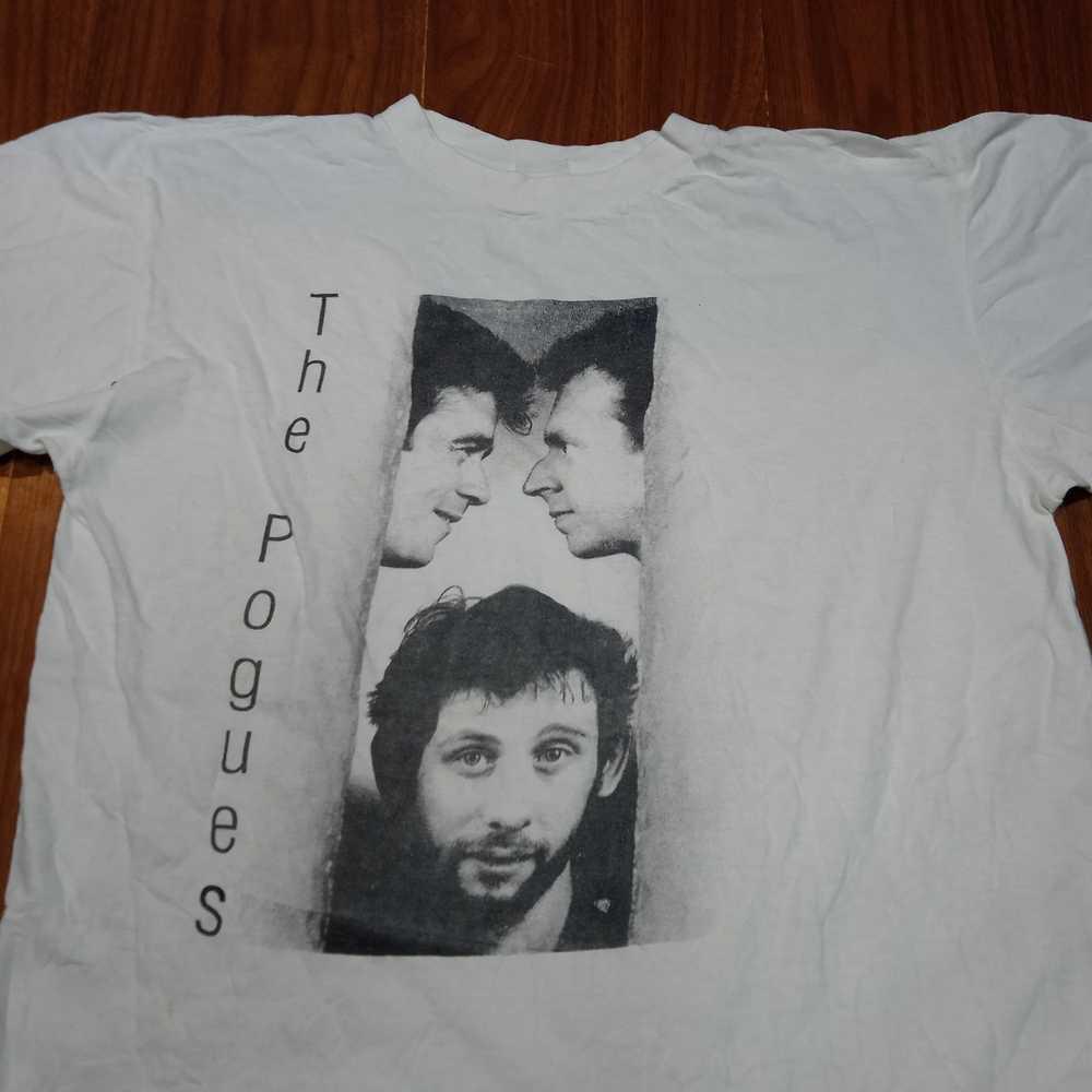 Подарок для друзей группы The Pogues Белая футболка Хлопок Унисекс Унисекс футболка