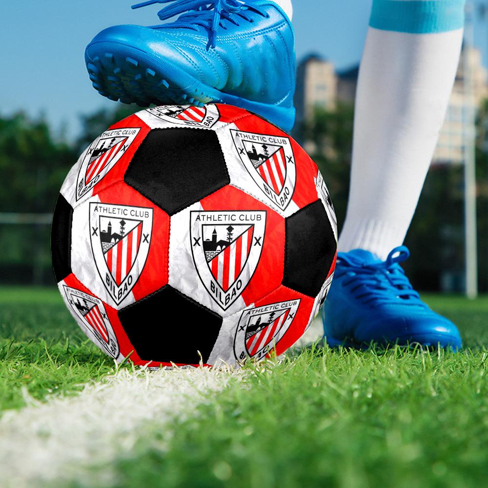 Футбольный мяч для зала Athletic Club de Bilbao Цветной Машинная строчка ПВХ Размер 5 Командная тренировка Готов к соревнованиям Прочный Высокий отскок Крутой Спортивный подарок