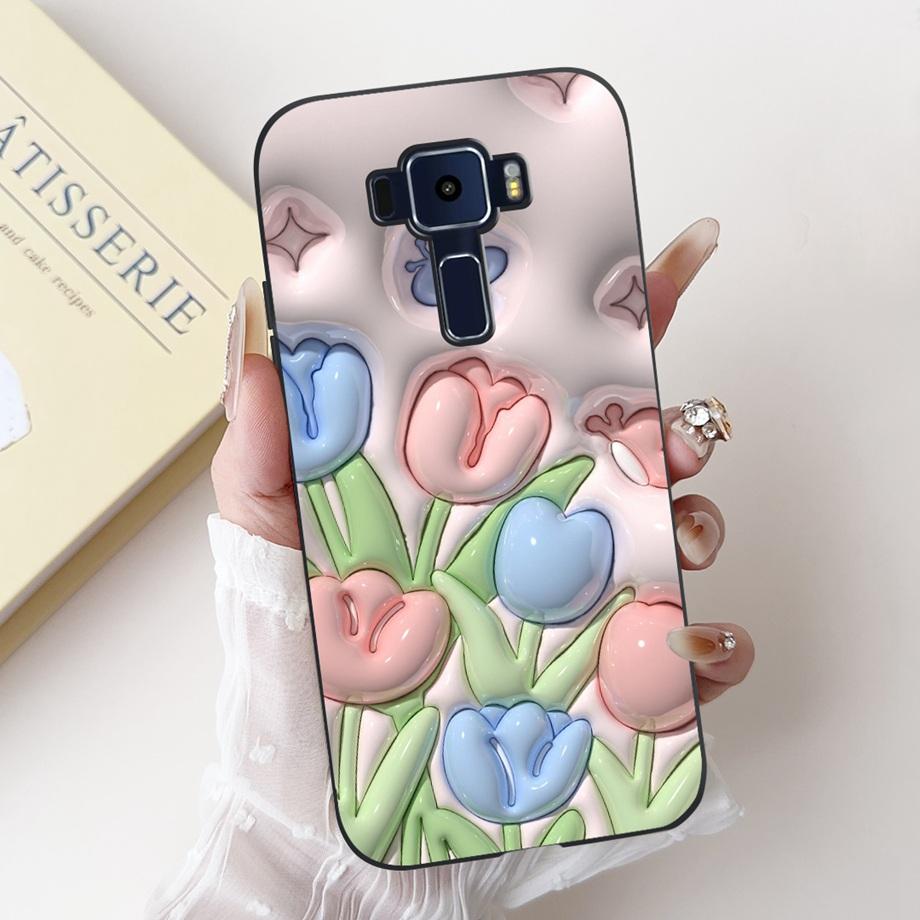 Для ASUS Zenfone 3 ZE520KL Z017D 4 Max ZC520KL X008D 3 Max ZC520TL Чехол Мягкий Силиконовый Задняя Крышка Сумка с Рисунком Сердце Бабочка Цветок