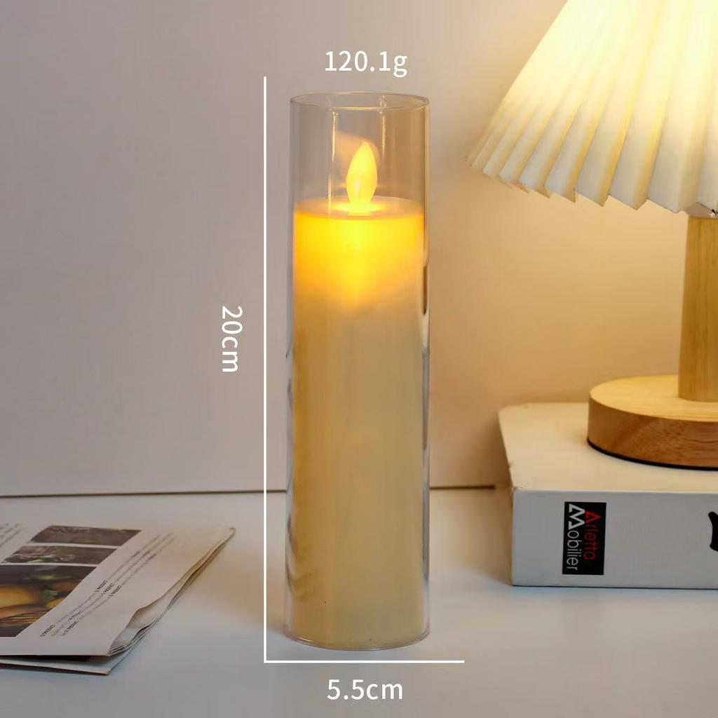 Acrylic LED Candle Atmosphere Light with Remote - Ideal for Romantic Birthday and Party Decorations.