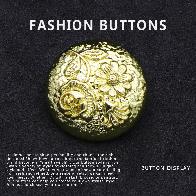 10 шт. Пуговицы Дацюань Высококачественные Ретро Изысканные Круглые Металлические Пуговицы для Одежды Пальто Свитера Куртки