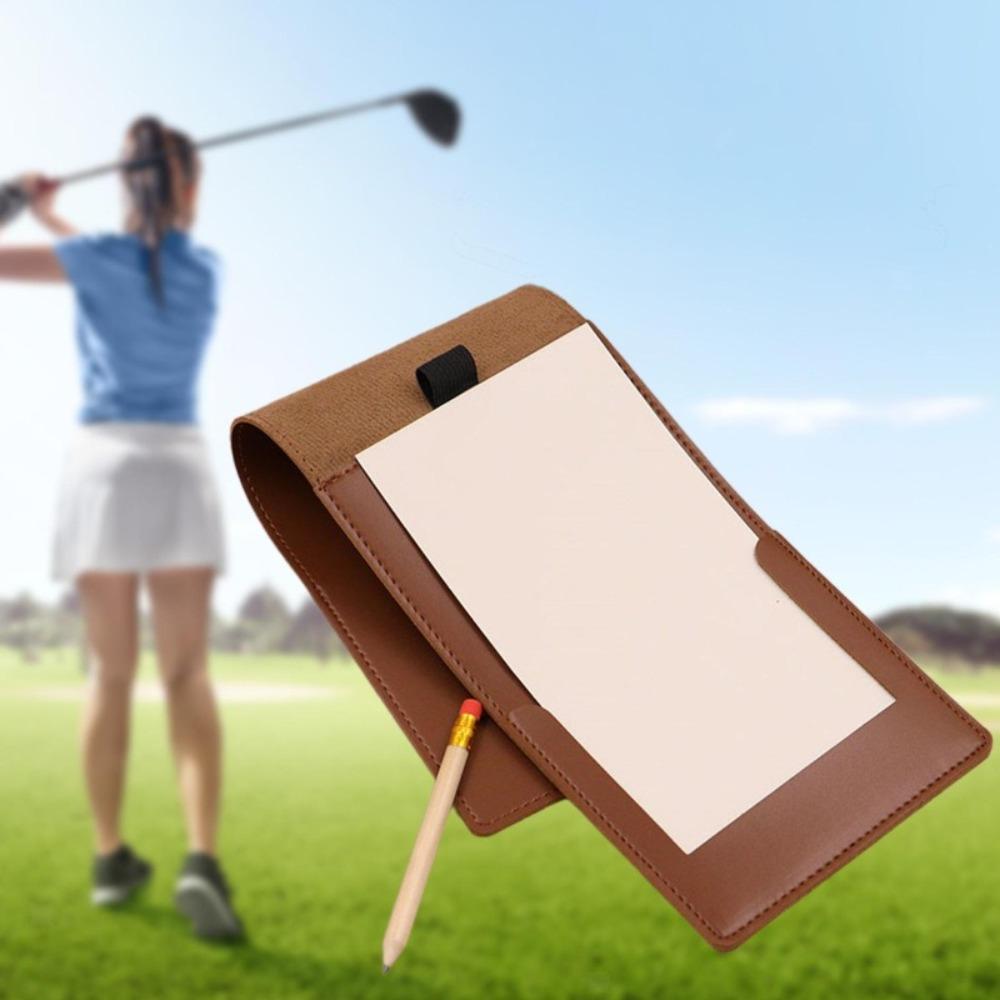 Lightweight Yardage Book PU Leather Score Notebook Golf Gifts Golf Score Book Golf Enthusiasts