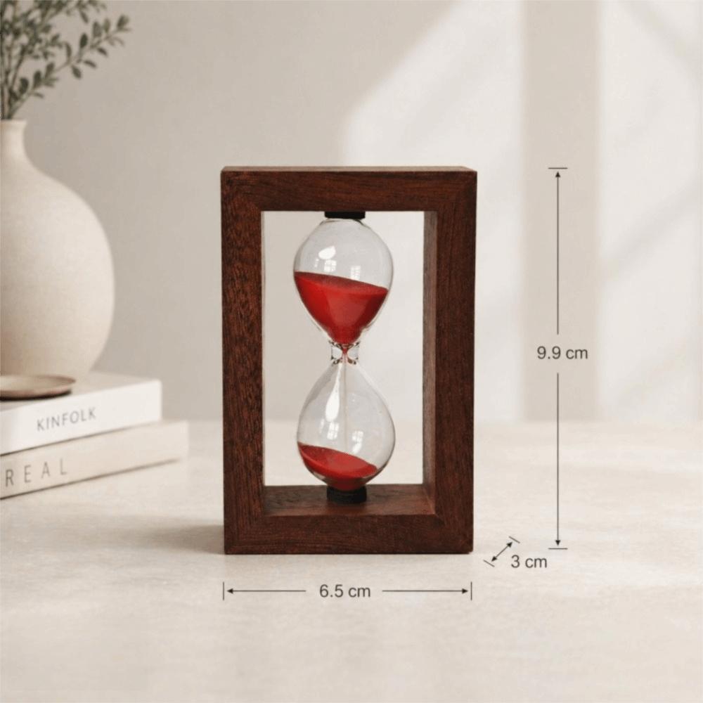 Portable Wooden Hourglass 3/5 Minutes Sandglass Hourglass Sand Clock Timer Mini Desktop Decoration