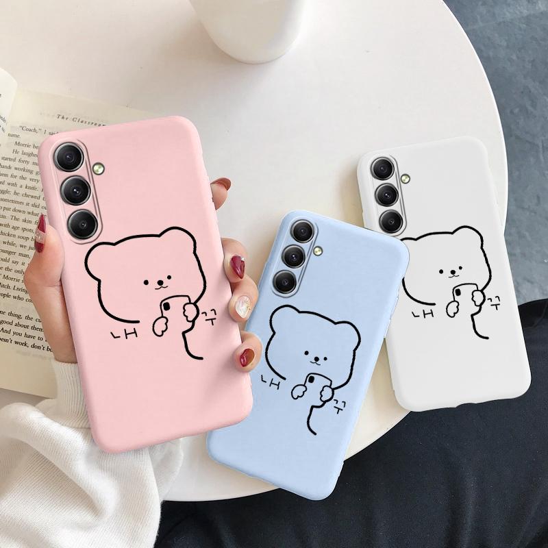 Couple Cartoon Patterned Soft Silicone Case For Samsung M35 A55 S24 Xiaomi Redmi Note Poco C65 iPhone Huawei Honor Realme Protective Shockproof Cover