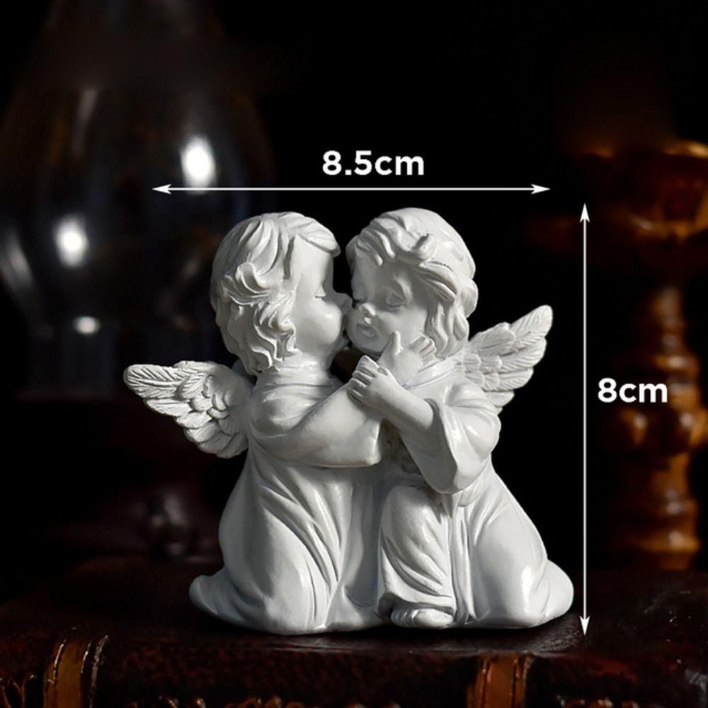 Resin Crafts European Style High Quality Sculpture Flower Fairy Angel Figurine Desktop Ornaments