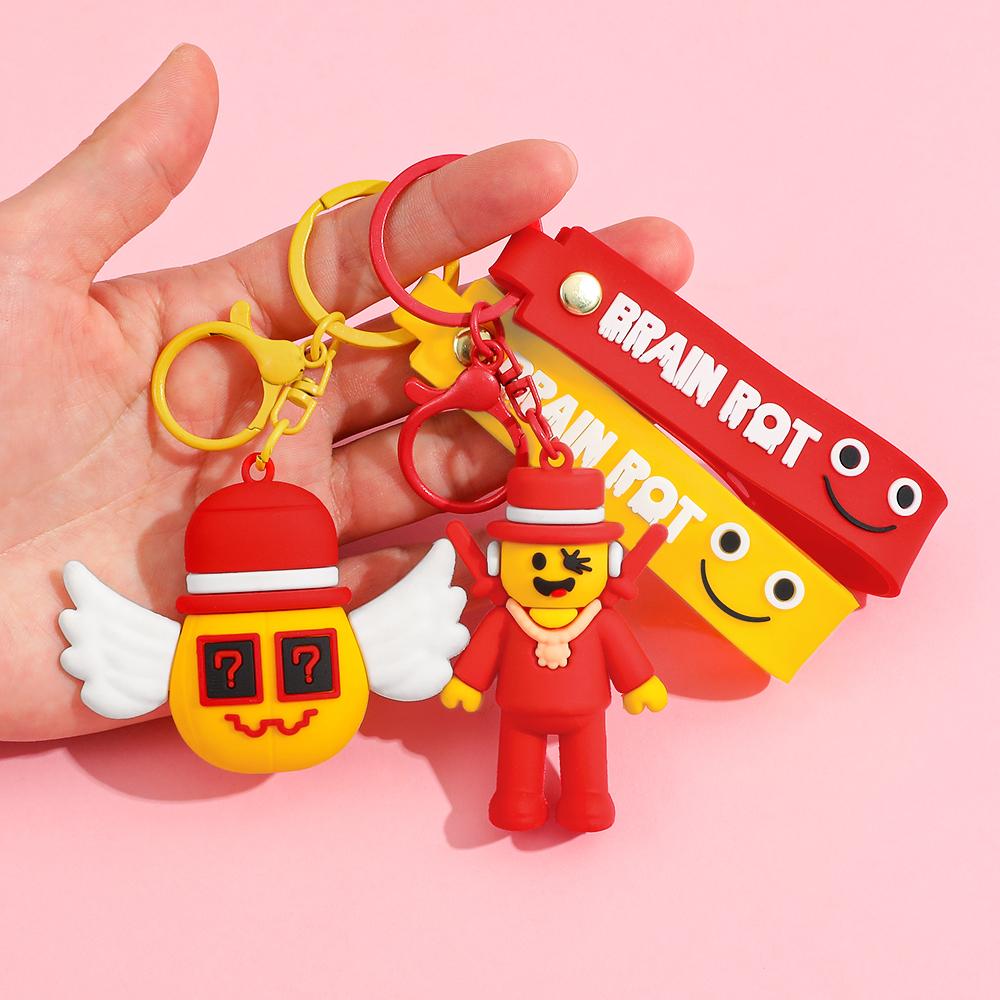 New Anime Steal A Brainrot Keychain Game Figure 3D Toys No. 9 No. 67 Anime Model Tongue Figure Toys Figure Christmas Gift