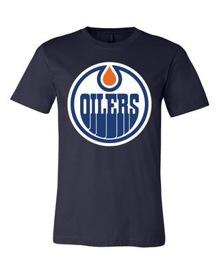 Футболка с логотипом основной команды Edmonton Oilers S-6XL Отслеживание!! Футболка Unisex