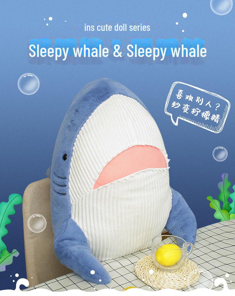 Креативная плюшевая игрушка-подушка в виде акулы-нарвала - идеальный подарок для детей