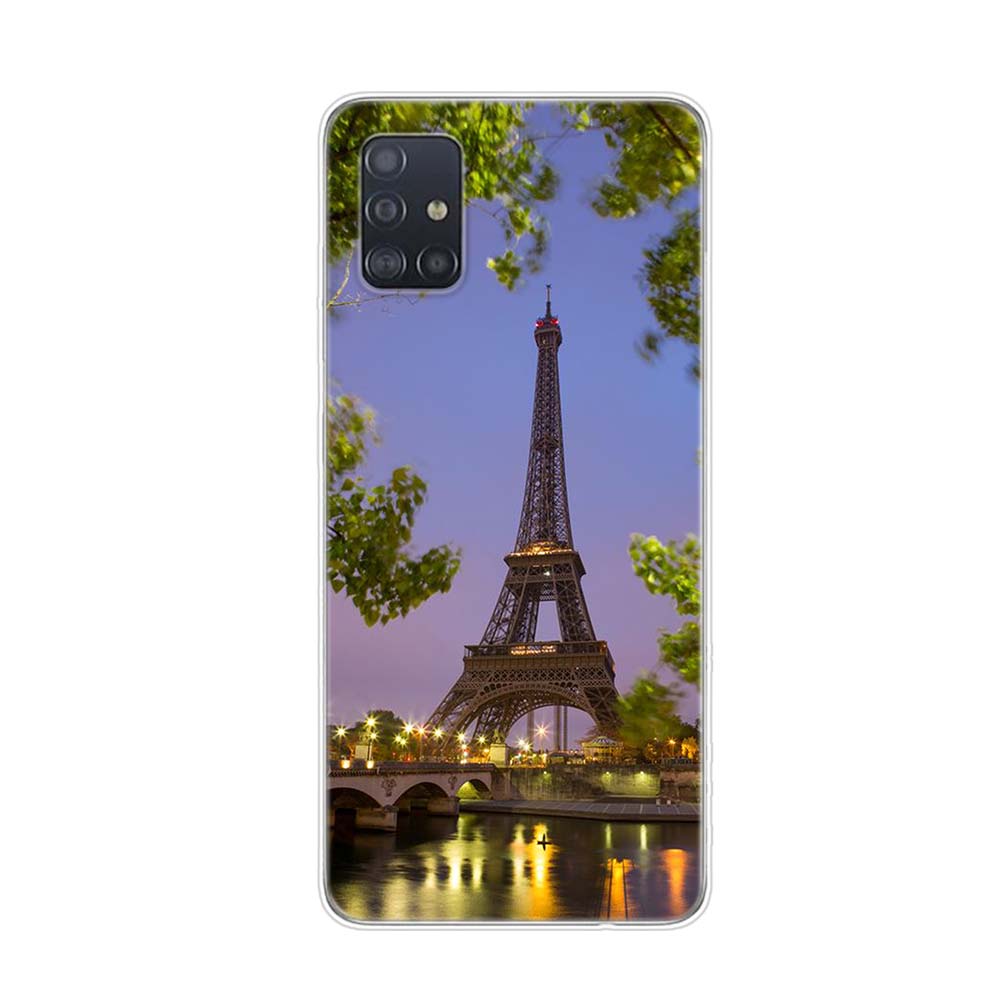 Мягкий чехол для телефона с изображением Парижской Эйфелевой башни для Samsung Galaxy A01 A11 A12 A22 A21S A31 A41 A42 A51 A71 A32 A52 A72 A02S