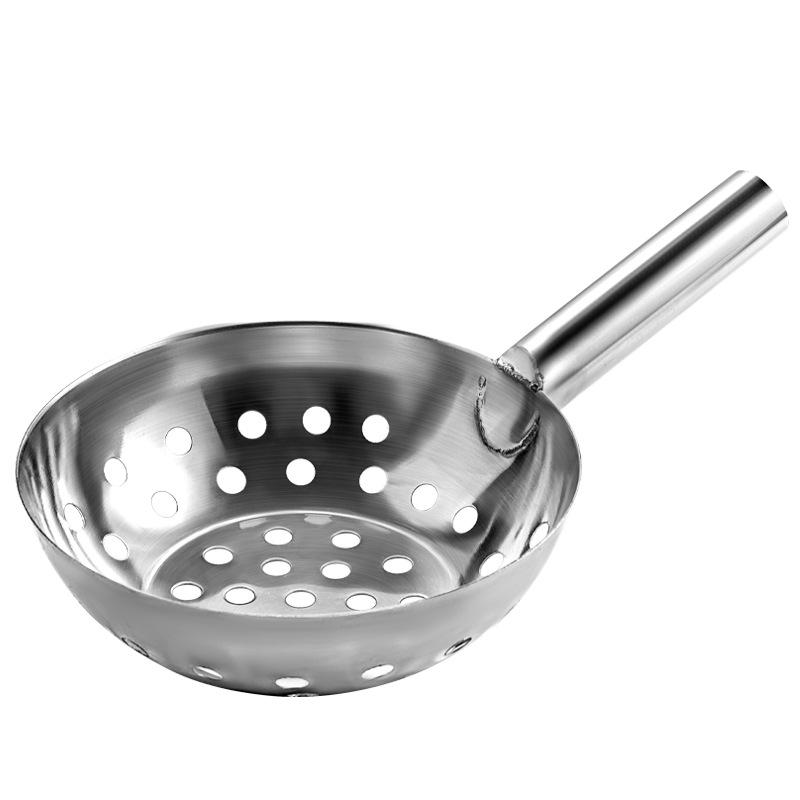 Дуршлаг-половник из нержавеющей стали с большими отверстиями для ляньфэнь, крахмала сладкого картофеля, супа с пельменями и лапши.