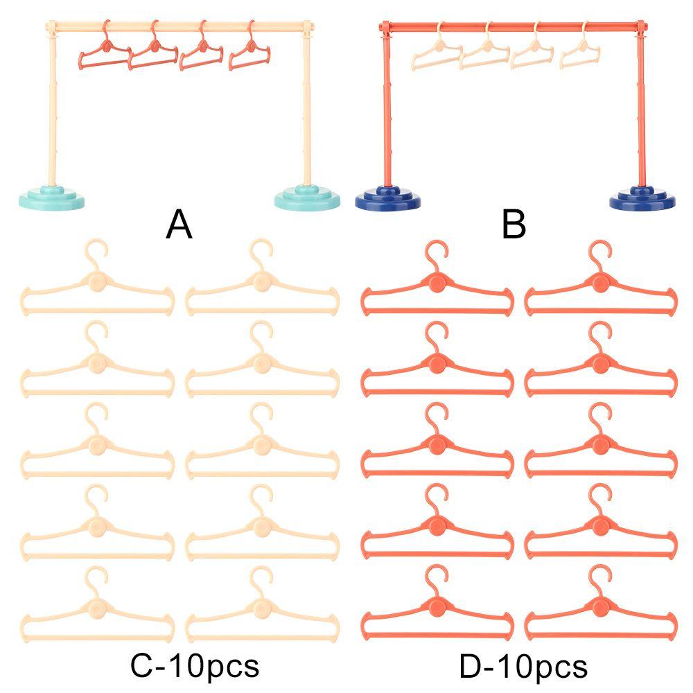 1/6 1/8 1/12 Dolls Gift Clothes Rack Dollhouse Furniture Doll Accessories Garment Organizer Hangers