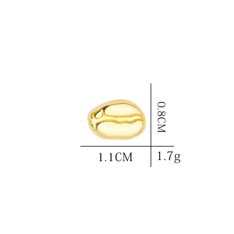 Серия значков европейской и американской кофейной утвари: Металлическая брошь в виде кофейного зерна, булавка на лацкан, аксессуары
