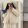 Down Cotton Clothes Women's Winter New Small Floral Short Cotton Clothes Fresh and Sweet Stand-up Collar Bread Clothes
