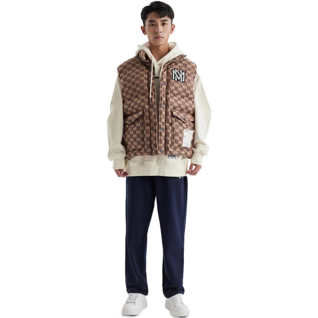 Mitchell Ness Down Vests Unisex Brown Stand Collar Thickened Other MNHYAWTODV024-BRN