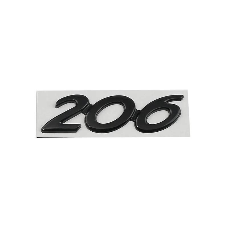 Car Metal Rear Trunk Boot Letters Logo Badge Emblem Decal Sticker For Peugeot 206 207 301 308 307 408 508 Decoration Accessories
