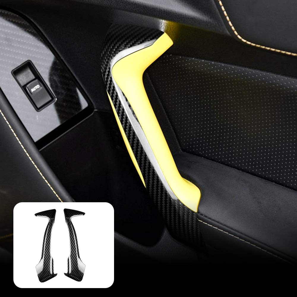 AIRSPEED Subaru BRZ ZC6 Toyota 86 ZN6 Exclusive Interior Parts Accessories Inner Door Grab Handle Cover Frame Carbon Fiber Stylish Dress Up Subaru BRZ