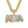 Basketball Full of Diamonds Letter Pendant Cuban Chain, Hip Hop New Fashion Diamond Necklace