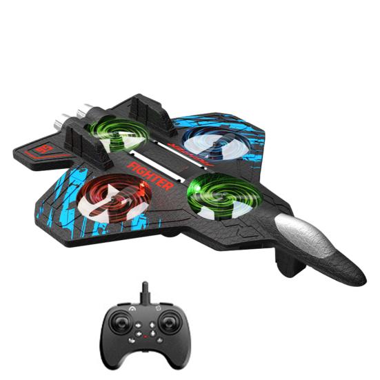 Игрушка самолет на радиоуправлении, трюковое вращение на 360 градусов, светодиодные огни, ударопрочный, истребитель на радиоуправлении, для детей, взрослых, начинающих, модель самолета на радиоуправлении
