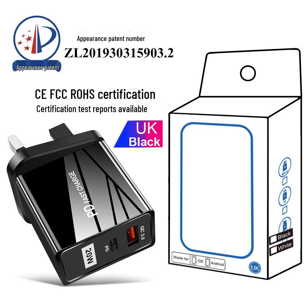 Двойное быстрое USB-зарядное устройство - 5В/9В/12В, QC3.0+PD, стандарты ЕС/США