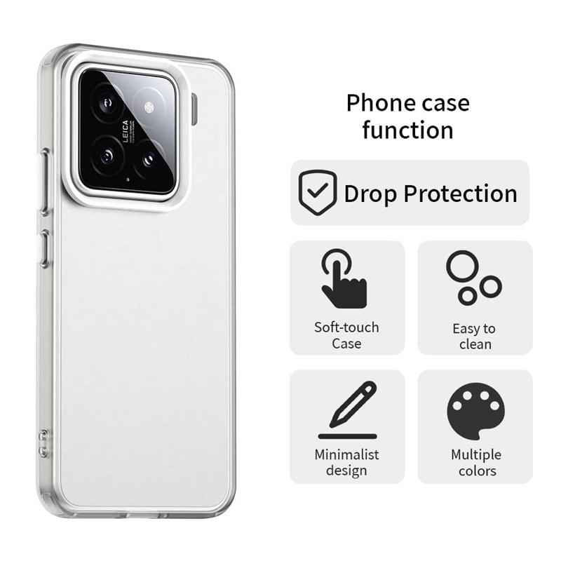 For Xiaomi 15 Case Cover Xiaomi Mi 15 Capas New Shockproof Back Transparent Colour Frosted Matte Clear Fundas Xiaomi 15 Xiaomi15