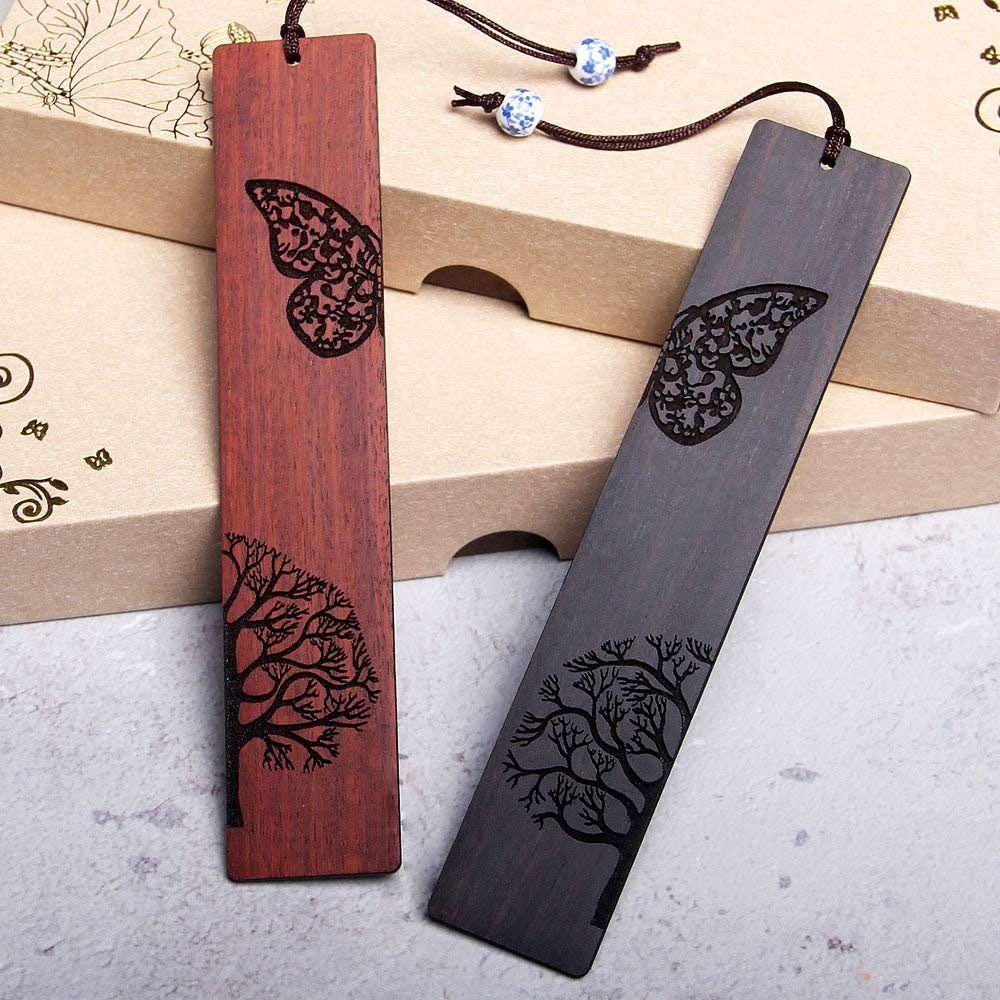 Sandalwood Wooden Book Mark Carving Pagination Mark High Quality Reading Tools  Gift