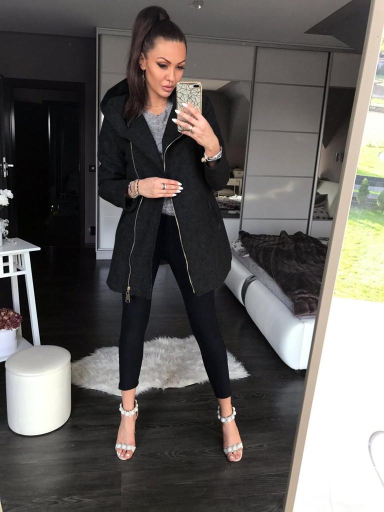 Женская модная толстовка с капюшоном и боковой молнией, на флисовой подкладке, 2024