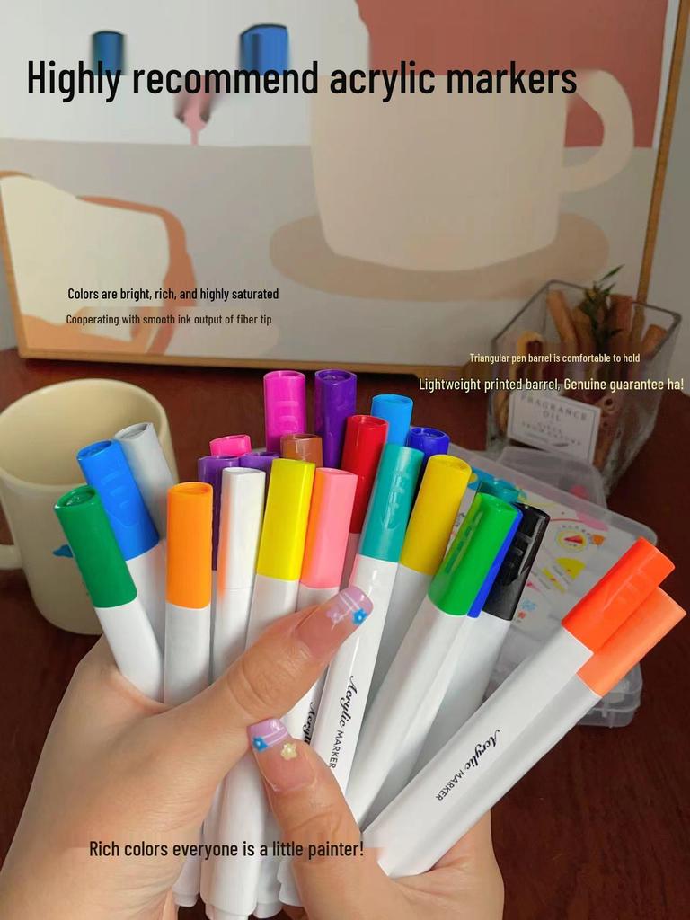 Набор акриловых маркеров Dingdinghu 110 цветов, штабелируемые, для детского рисования на непрозрачной бумаге