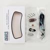 24Pcs Press On Nails Almond French 3D Carved Brown Gradient Snake Polka Dot Fake Women