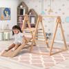 Slide Swing Children 3 In 1 Toy Climbing Frame Wooden Toy Solid Pine Plywood