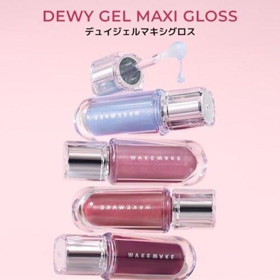 Wakemake Dewy Gel Maxi Gloss 10 Veiled Muse Косметическая награда Увеличитель губ Блеск Увлажняющий Нелипкий Корейский