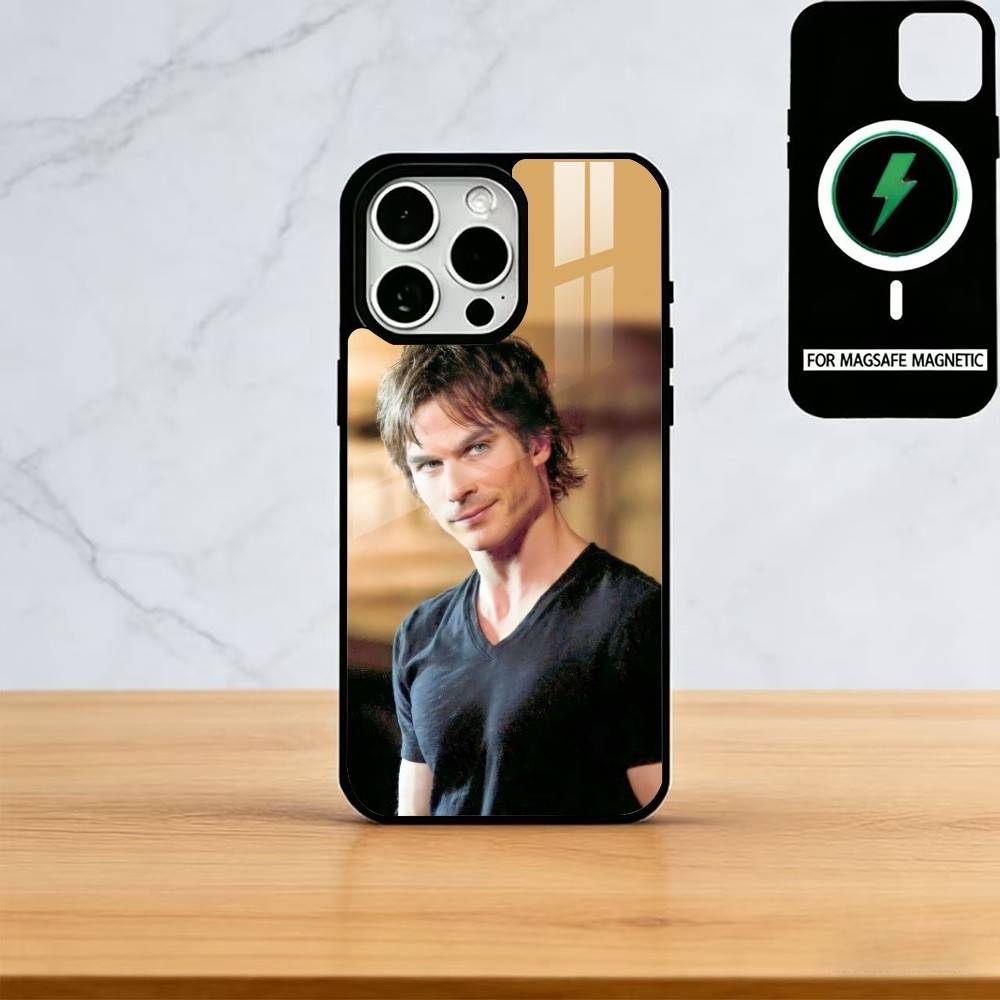 Чехол для телефона D-Damon Salvatore для iPhone17,16,15,14,13,12,11 Plus,Pro Магнитный для Magsafe Беспроводной зарядки