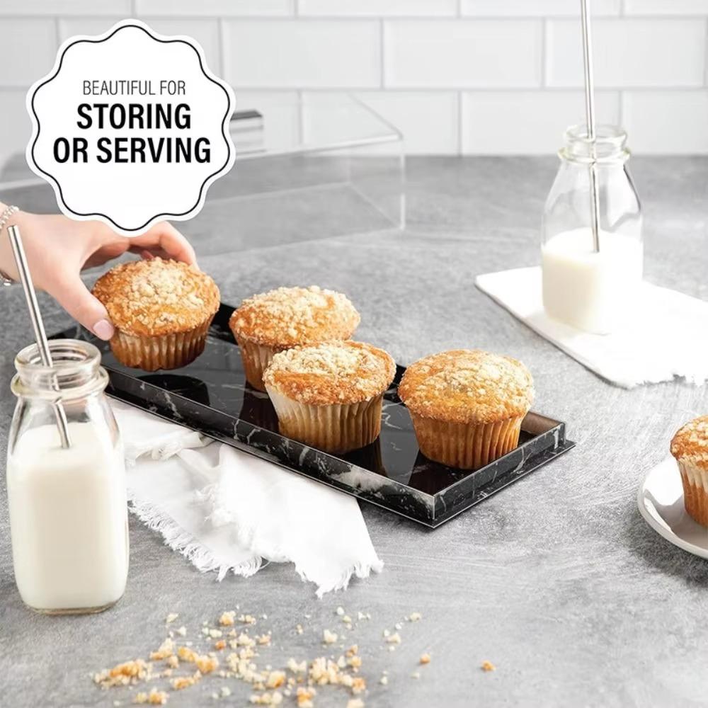 Dust-proof Cake Packaging Box Non-slip Bottom Bread Storage Container Cake Display Tray  Hotel