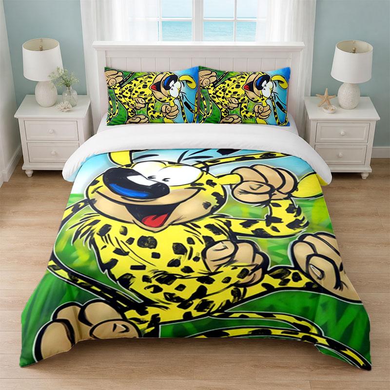 Marsupilami Bedroom 3Pcs Bedding Set Soft Bed Sheet Pillowcases Home Bedding Decoration