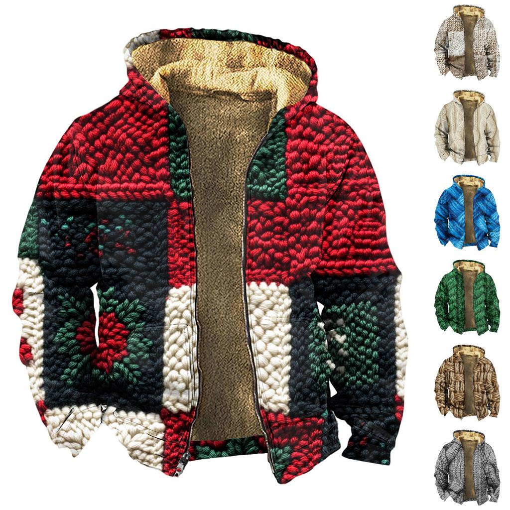 Men's Thickened Button Double Pocket Jacket With Pocket Insert Cotton Jacket