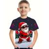 Merry Christmas Children's T-Shirt Boys Girls New Year Tops 3D Print Santa Claus Child T Shirt Short Sleeve Children's Clothing
